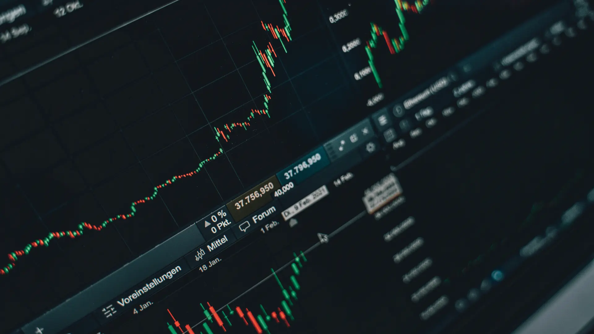 Financial market data background